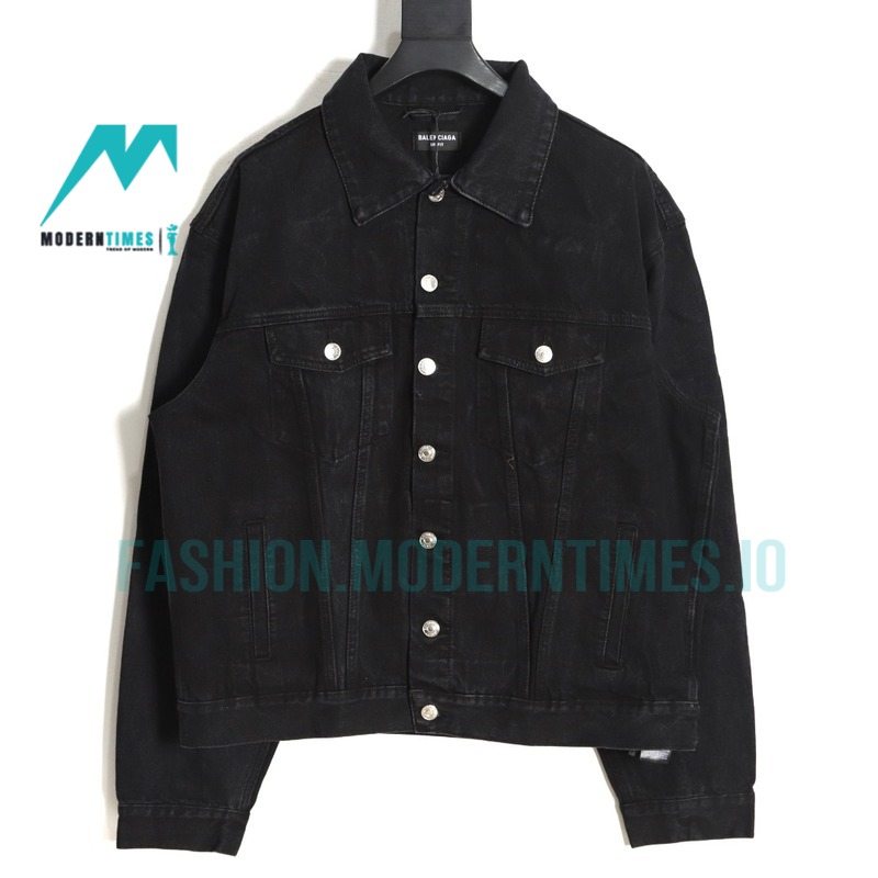 Balenciaga - 23ss Back Pressed Diamond Logo Denim Jacket