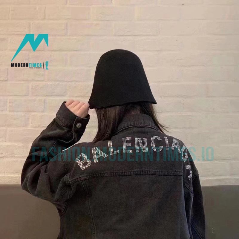 Balenciaga - 23ss Back Pressed Diamond Logo Denim Jacket