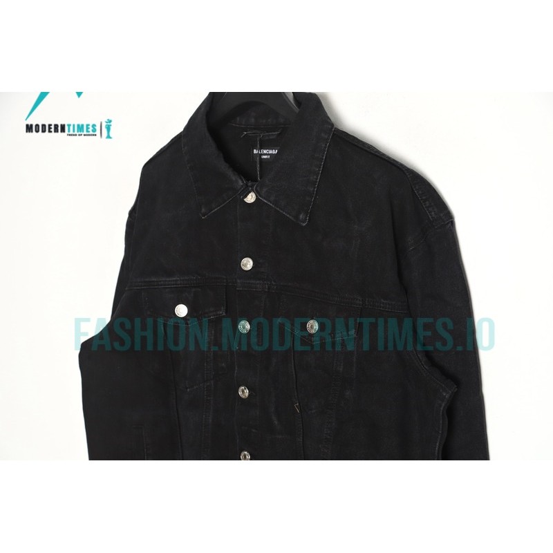 Balenciaga - 23ss Back Pressed Diamond Logo Denim Jacket