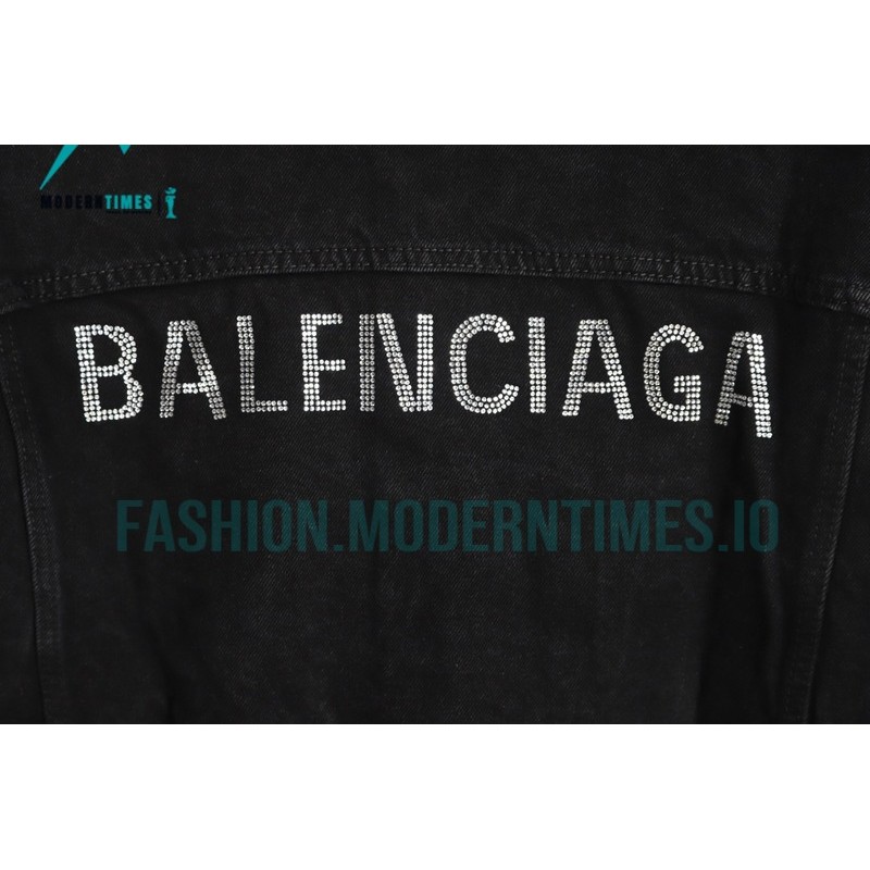 Balenciaga - 23ss Back Pressed Diamond Logo Denim Jacket