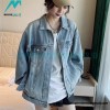 Balenciaga - 23ss Double B Hand-painted Graffiti Print Denim Coat
