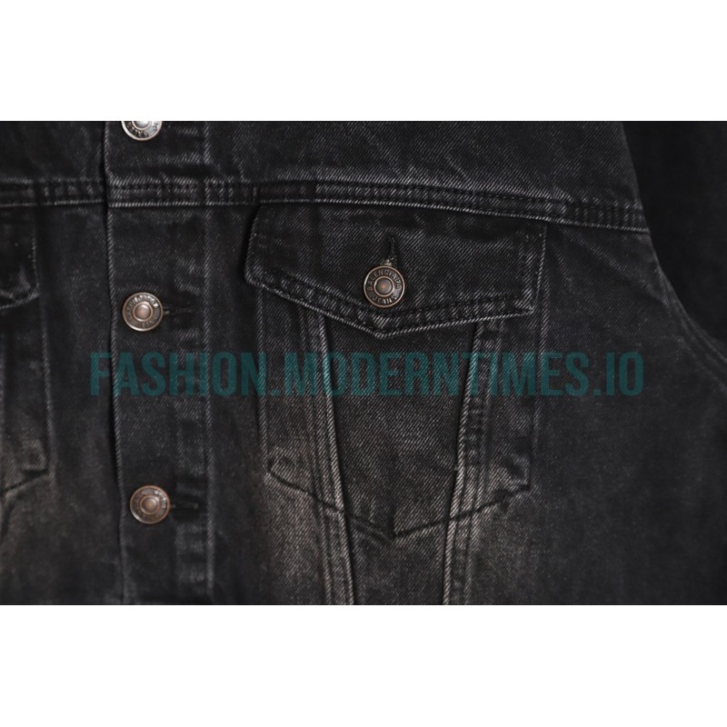 Balenciaga - 23ss Double B Hand-painted Graffiti Print Denim Coat