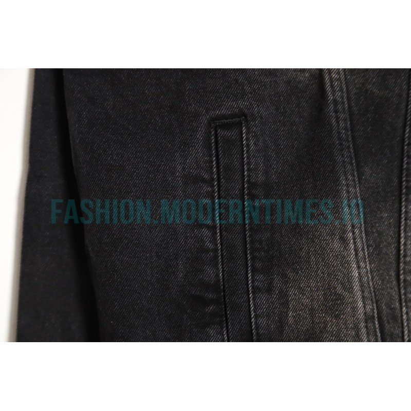 Balenciaga - 23ss Double B Hand-painted Graffiti Print Denim Coat