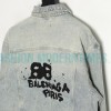 Balenciaga - 23ss Double B Hand-painted Graffiti Print Denim Coat