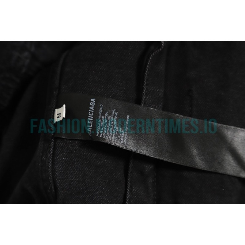 Balenciaga - 23ss Double B Hand-painted Graffiti Print Denim Coat