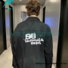 Balenciaga - 23ss Double B Hand-painted Graffiti Print Denim Coat