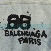 Balenciaga - 23ss Double B Hand-painted Graffiti Print Denim Coat