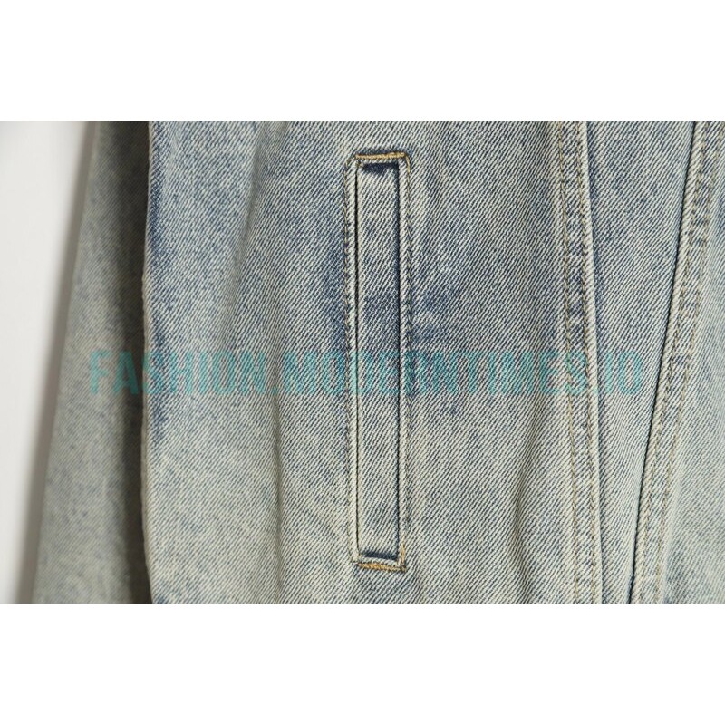 Balenciaga - 23ss Double B Hand-painted Graffiti Print Denim Coat