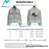Balenciaga - 23ss Double B Hand-painted Graffiti Print Denim Coat