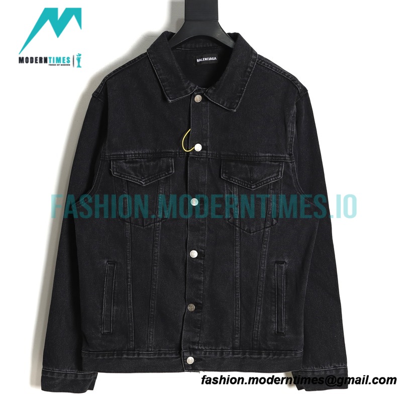 Balenciaga - Double B Graffiti Wash Denim Jacket