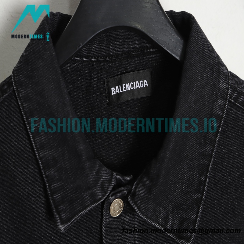 Balenciaga - Double B Graffiti Wash Denim Jacket