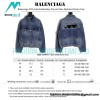  Balenciaga - 23SS Coke Embroidery Pressed Glue Alphabet Denim Jacket