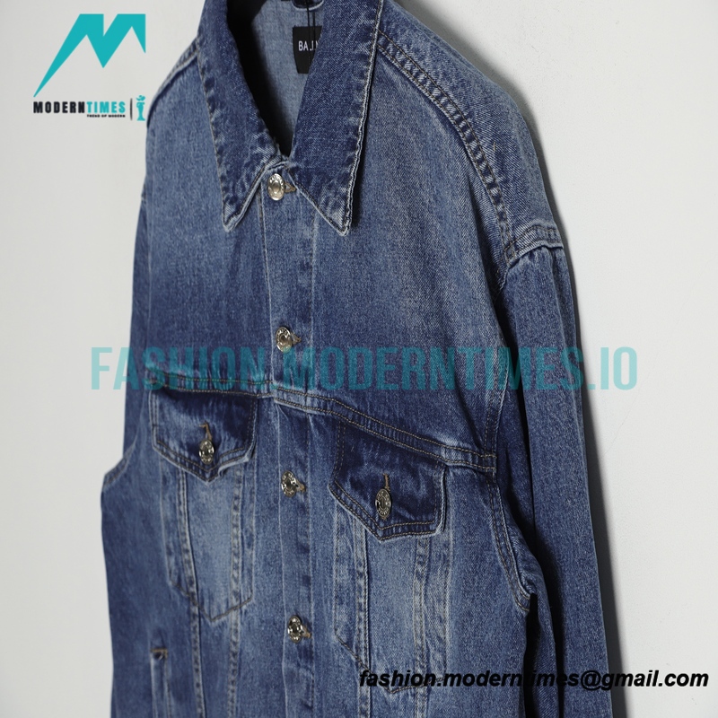  Balenciaga - 23SS Coke Embroidery Pressed Glue Alphabet Denim Jacket