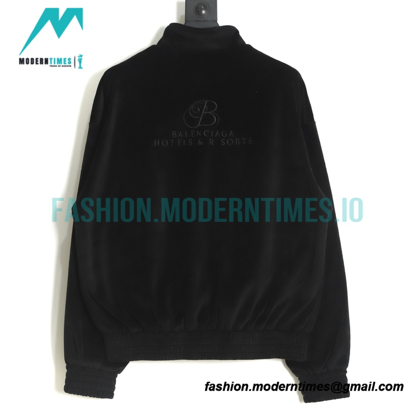 Balenciaga 22FW Velvet Zipper Jacket