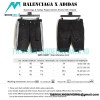Balenciaga - Adidas 23SS Ripped Denim Shorts Pants With Striped 