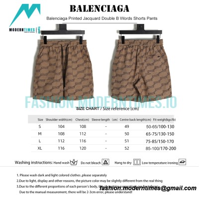 Balenciaga - Printed Jacquard Double B Words Shorts Pants