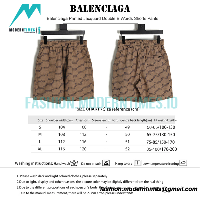 Balenciaga - Printed Jacquard Double B Words Shorts Pants