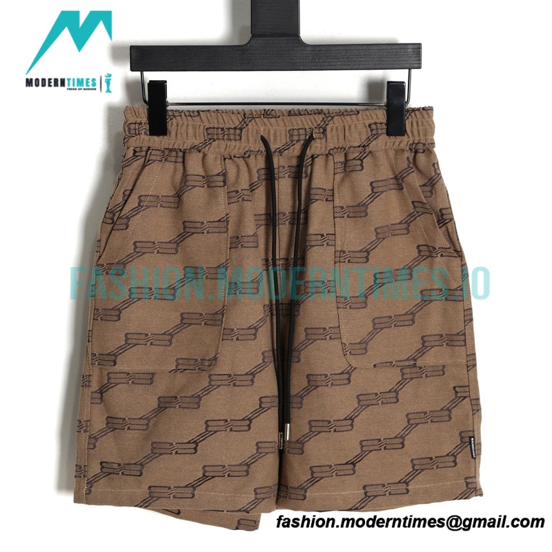 Balenciaga - Printed Jacquard Double B Words Shorts Pants