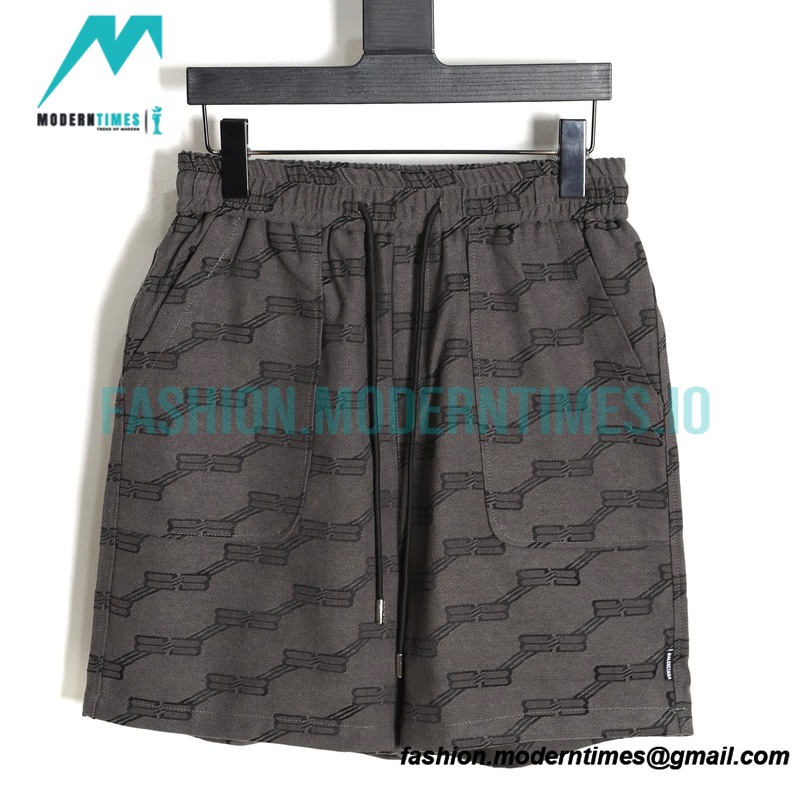Balenciaga - Printed Jacquard Double B Words Shorts Pants