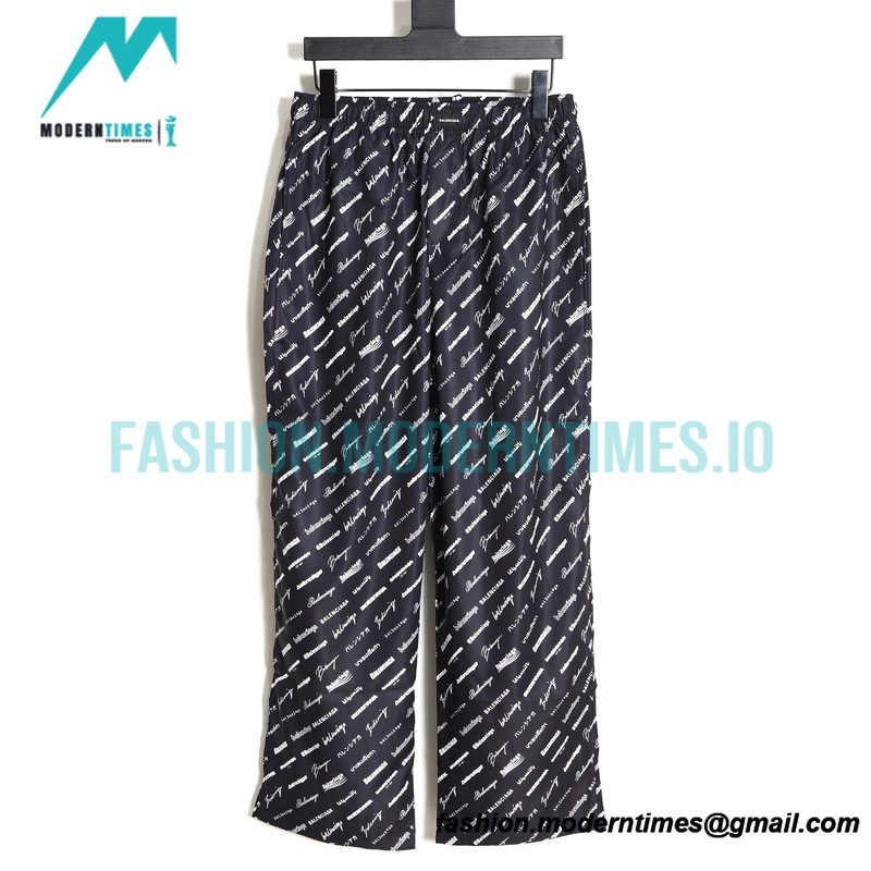 Balenciaga - Pyjama Logomania All Over Printed Long Pants