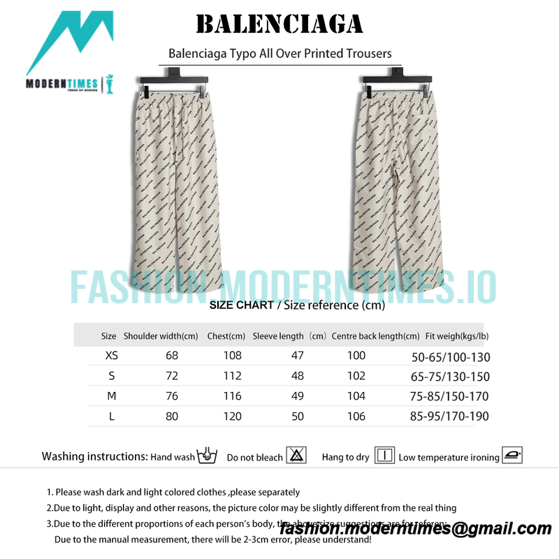 Balenciaga - Typo All Over Printed Pants