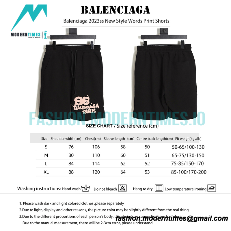 Balenciaga - 2023ss New Style Words Print Shorts Pants