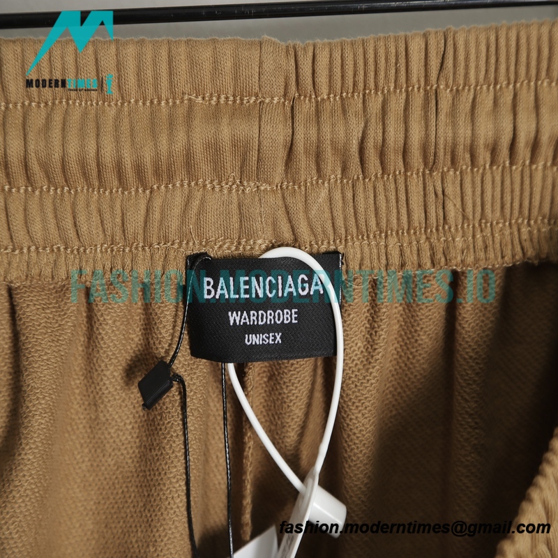Balenciaga - 23SS Khaki Letter Embroidered Shorts Pants
