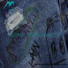 Balenciaga - Vintage Graffiti Ripped Denim Pants