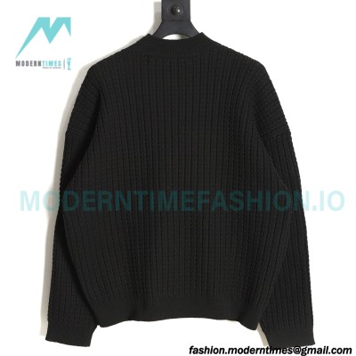 Balenciaga - 23FW Woolen Jacquard Shoulder Label Crewneck Sweater