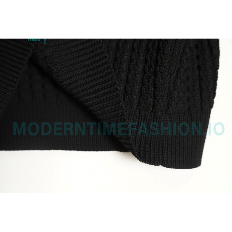 Balenciaga - 23FW Woolen Jacquard Shoulder Label Crewneck Sweater