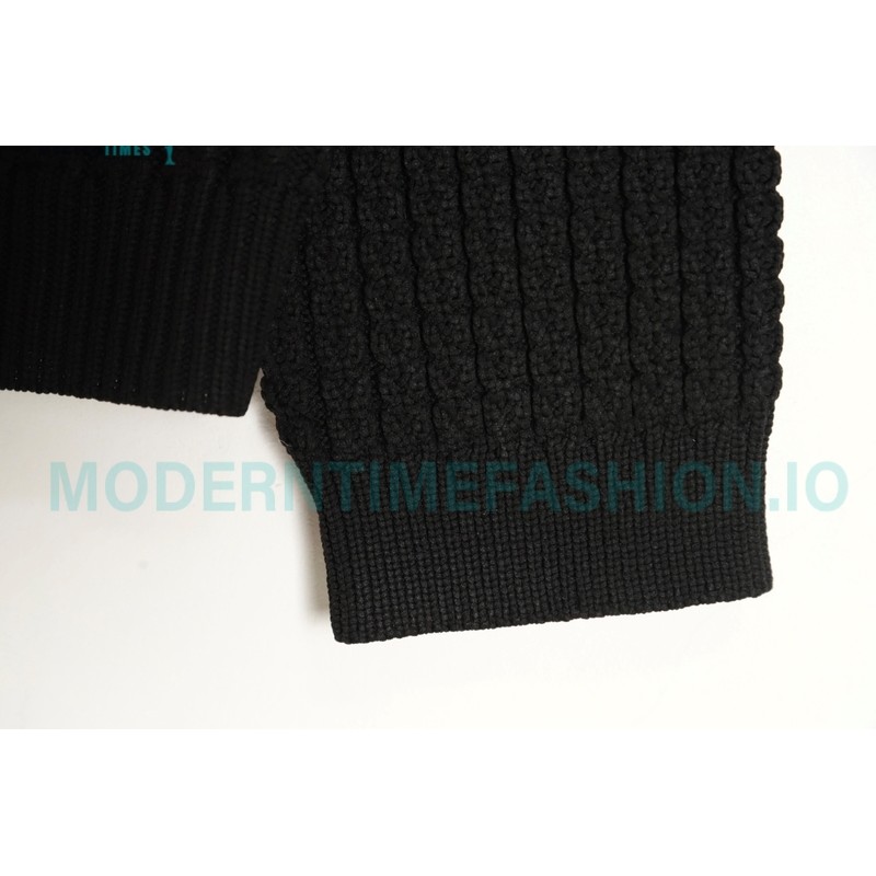Balenciaga - 23FW Woolen Jacquard Shoulder Label Crewneck Sweater