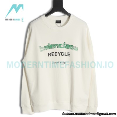 Balenciaga - Recycle Drill Letter Mottled Printed Crew-neck Sweatshirt