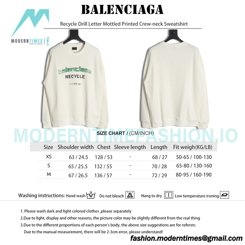 Balenciaga - Recycle Drill Letter Mottled Printed Crew-neck Sweatshirt