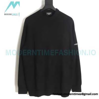 Balenciaga - 23FW Cashmere Blend Armband Crewneck Sweater