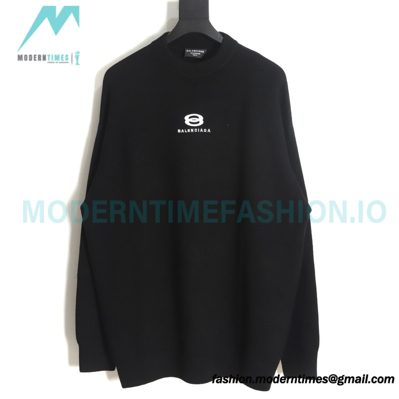 Balenciaga - 23FW Cashmere Blend Armband Crewneck Sweater