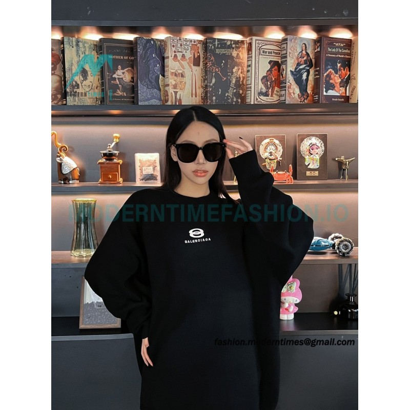 Balenciaga - 23FW Cashmere Blend Armband Crewneck Sweater