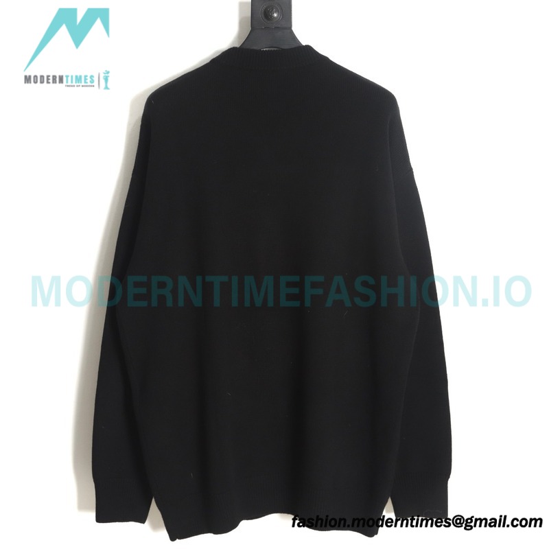Balenciaga - 23FW Cashmere Blend Armband Crewneck Sweater
