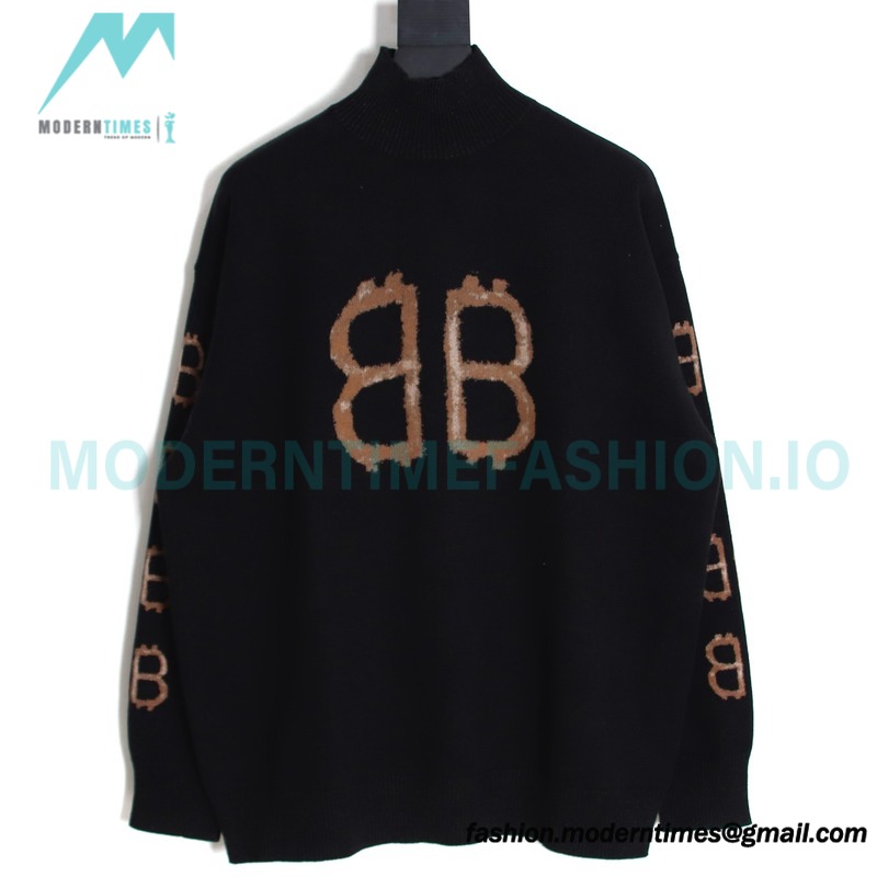 Balenciaga - 23FW Bitcoin Mud Dyed Turtleneck Sweater