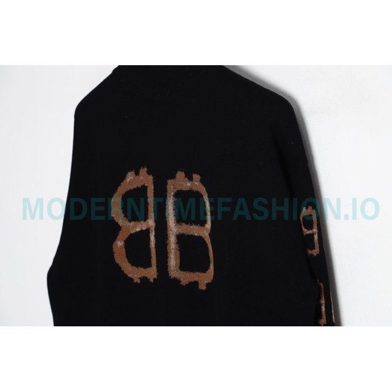 Balenciaga - 23FW Bitcoin Mud Dyed Turtleneck Sweater