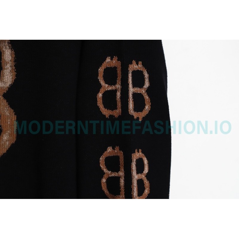 Balenciaga - 23FW Bitcoin Mud Dyed Turtleneck Sweater