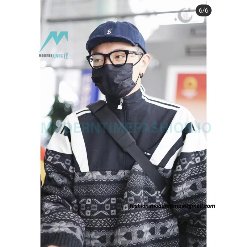 Balenciaga - 23FW Wool Blend Patchwork Hardshell Sweater