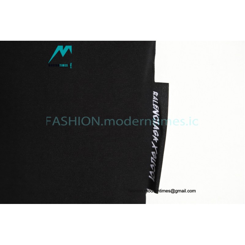 Gucci - Balenciaga Embroidered Logo Short Sleeve T-shirt