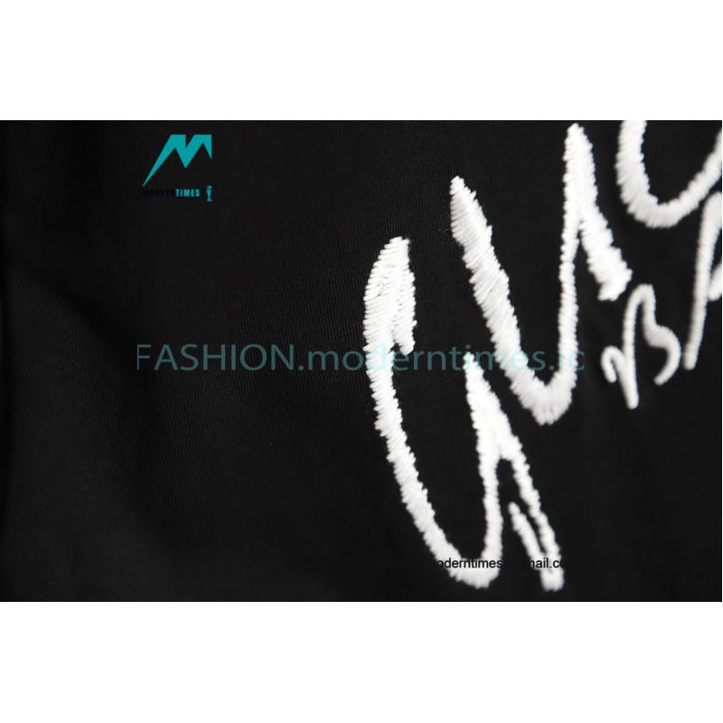 Gucci - Balenciaga Embroidered Logo Short Sleeve T-shirt