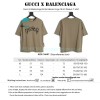 Gucci - Balenciaga Embroidered Logo Short Sleeve T-shirt