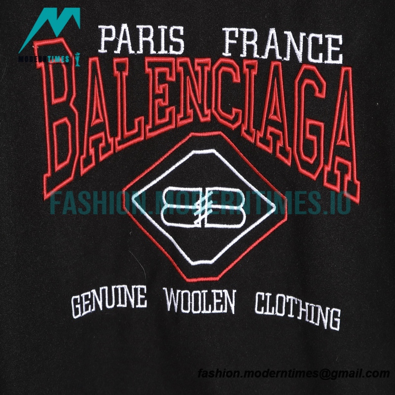 Balenciaga - Letterlock Embroidered Baseball Jacket