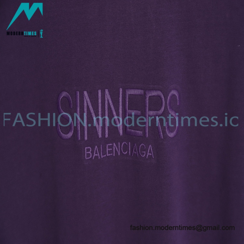 Balenciaga - Word Embroidered Short Sleeve T-shirt
