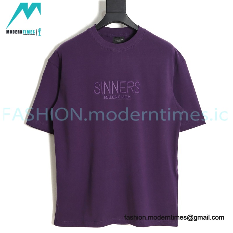 Balenciaga - Word Embroidered Short Sleeve T-shirt