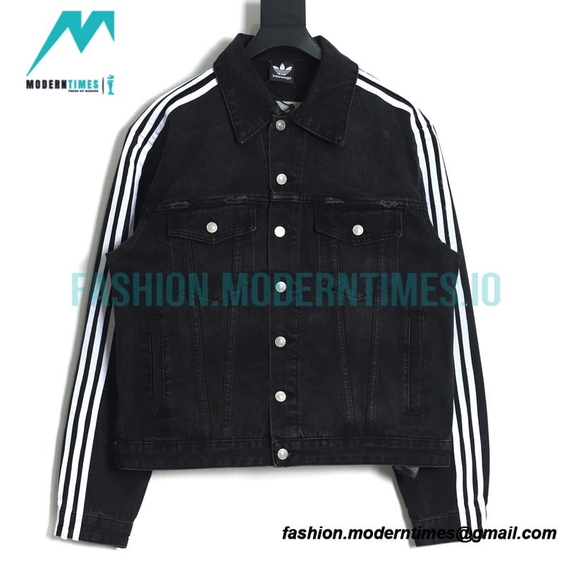Balenciaga - Adidas 22SS Cloverleaf Co-branded Denim Jacket 
