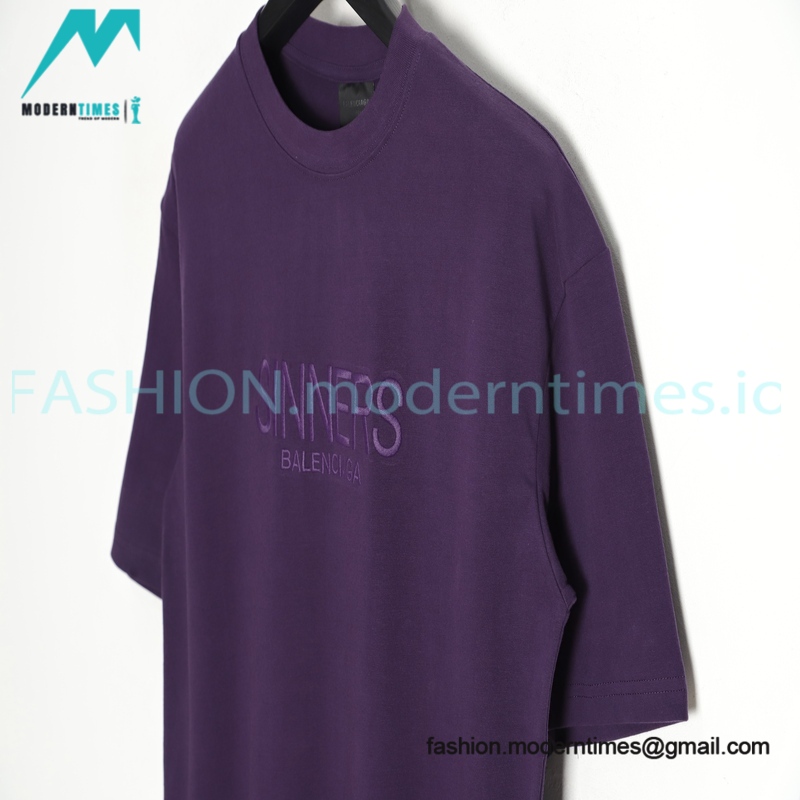 Balenciaga - Word Embroidered Short Sleeve T-shirt