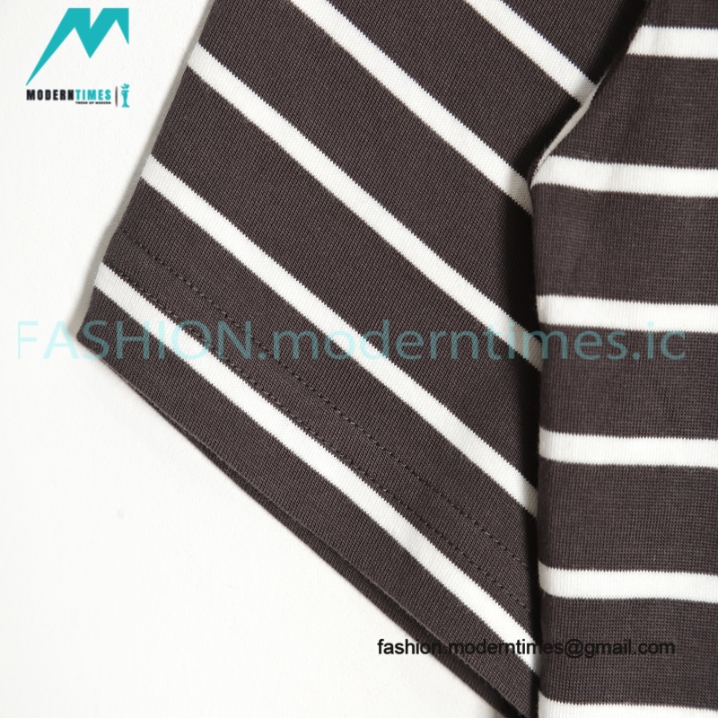 Balenciaga - Striped Silicone With Small Short Sleeve T-shirt